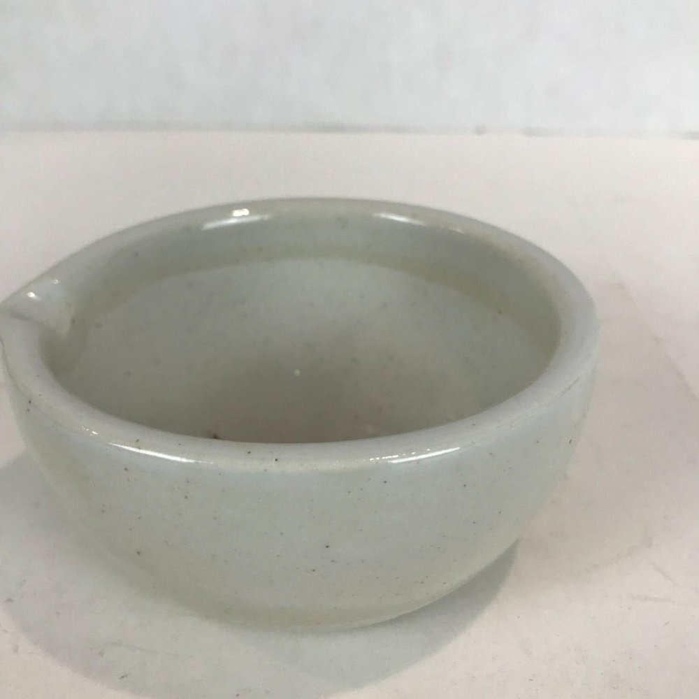 Vintage ceramic bowl with spout and diamond mark
